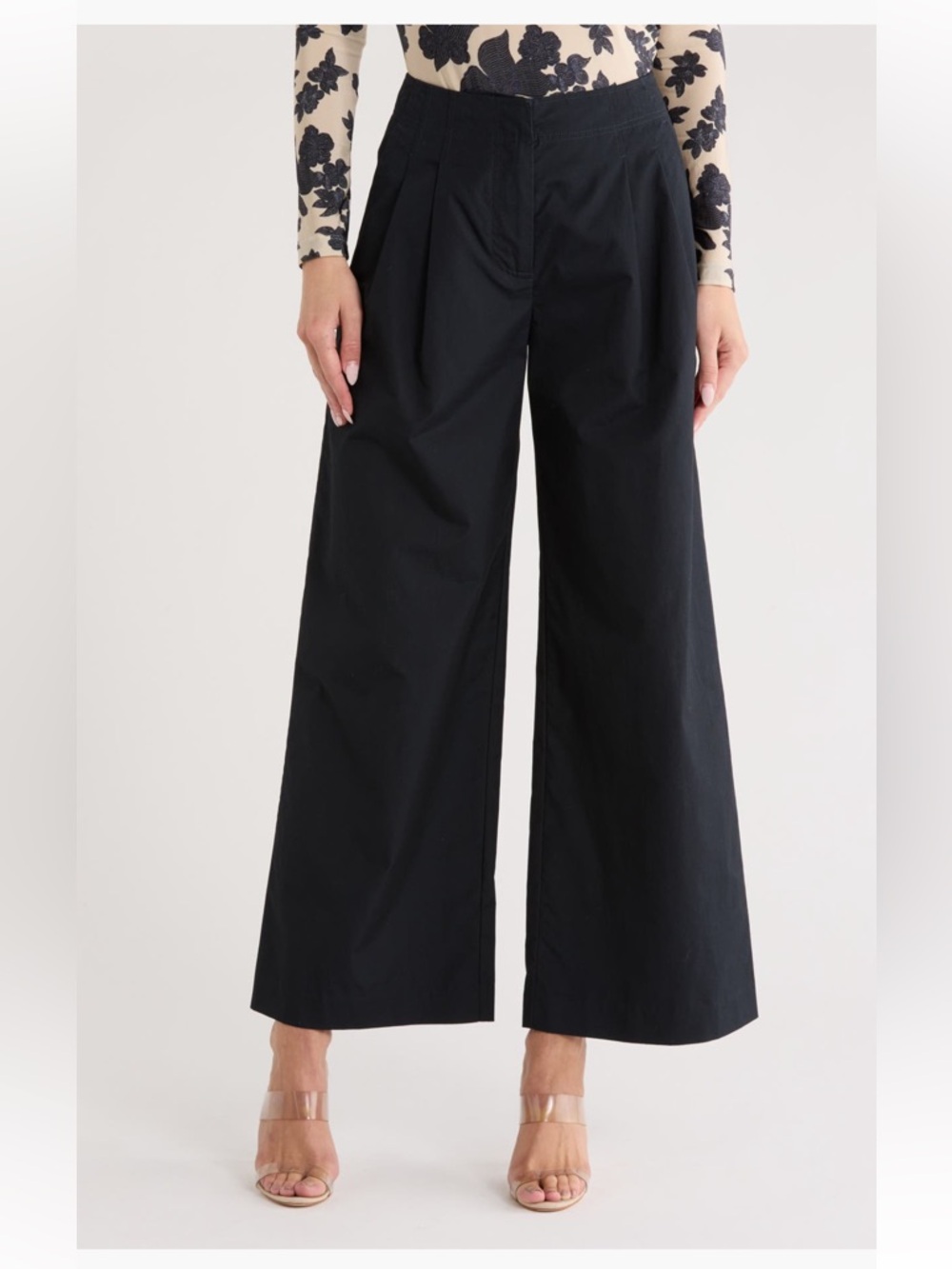 Ulla Johnson Lani‎ Cotton Wide Leg Pants black size 6 & 8 available NWT